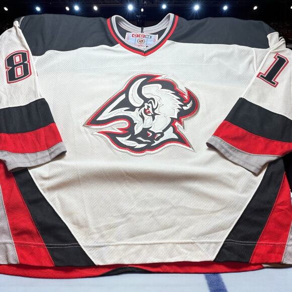 Vintage 90s CCM NHL Buffalo Sabres #81 Miroslav Satan Jersey Men’s Size XXL - Picture 1 of 10